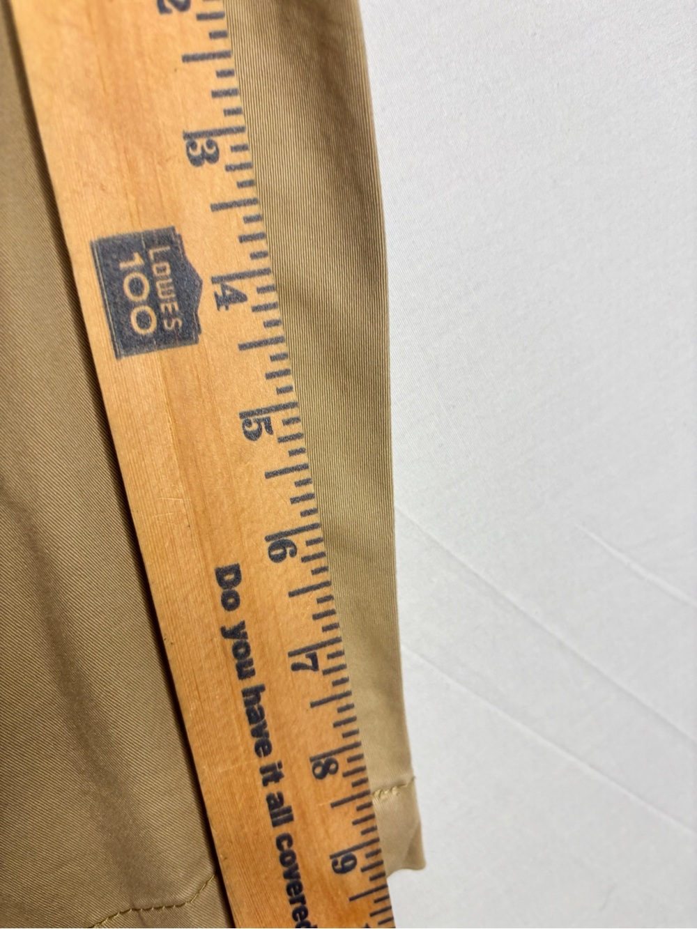 GAP Men’s Khaki Stretch Chino Shorts Size 34 Flat Front Casual Cotton Tan 7” - Picture 4 of 9